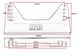 IRP Motorsport istuimen kiinnitys raudat